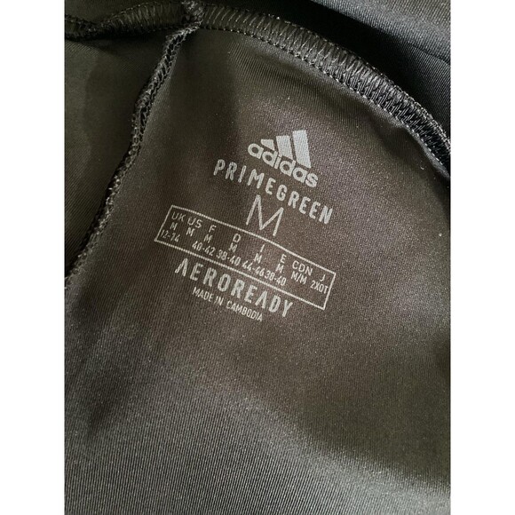 Adidas Leggings Womens Medium Black AEROREADY Primegreen High Rise Pockets Yoga - Picture 4 of 5